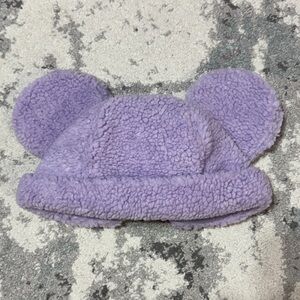Disney Lavender Fleece Hat with Bear Ears